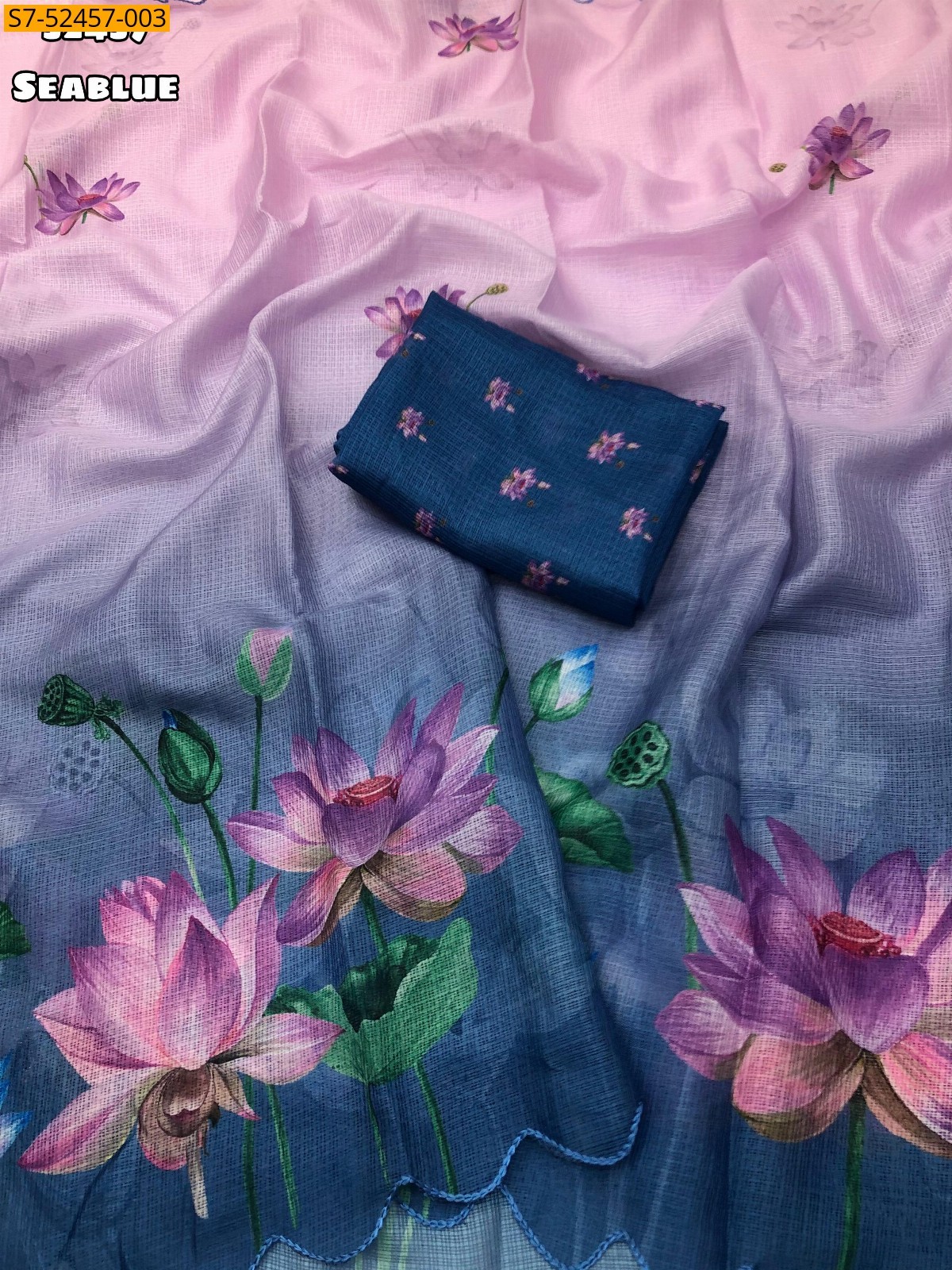 Purple Soft kota checks sarees