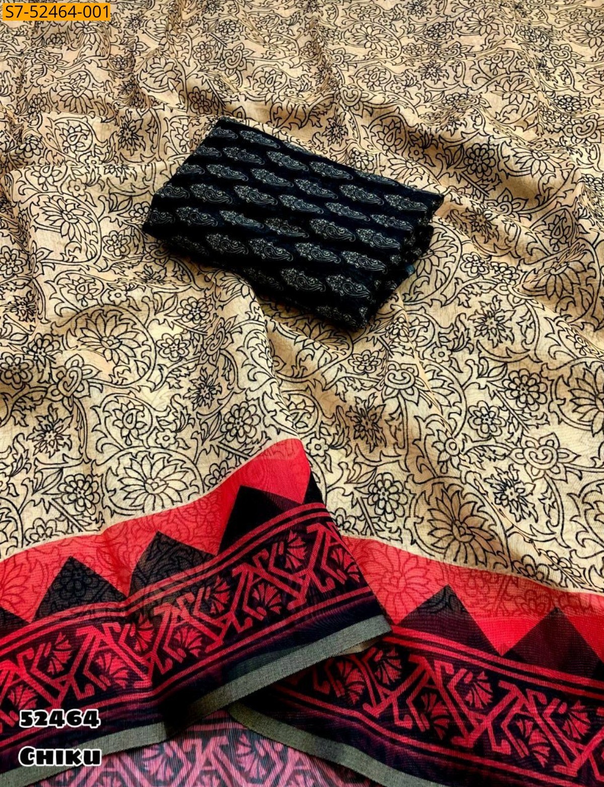 Chiku Fancy chanderi  sarees 