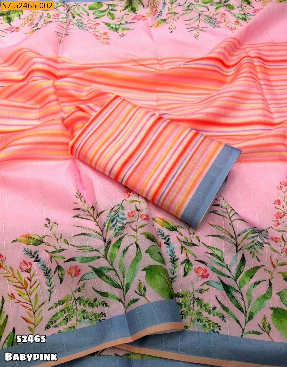 Baby pink Fancy Tussar silk Saree