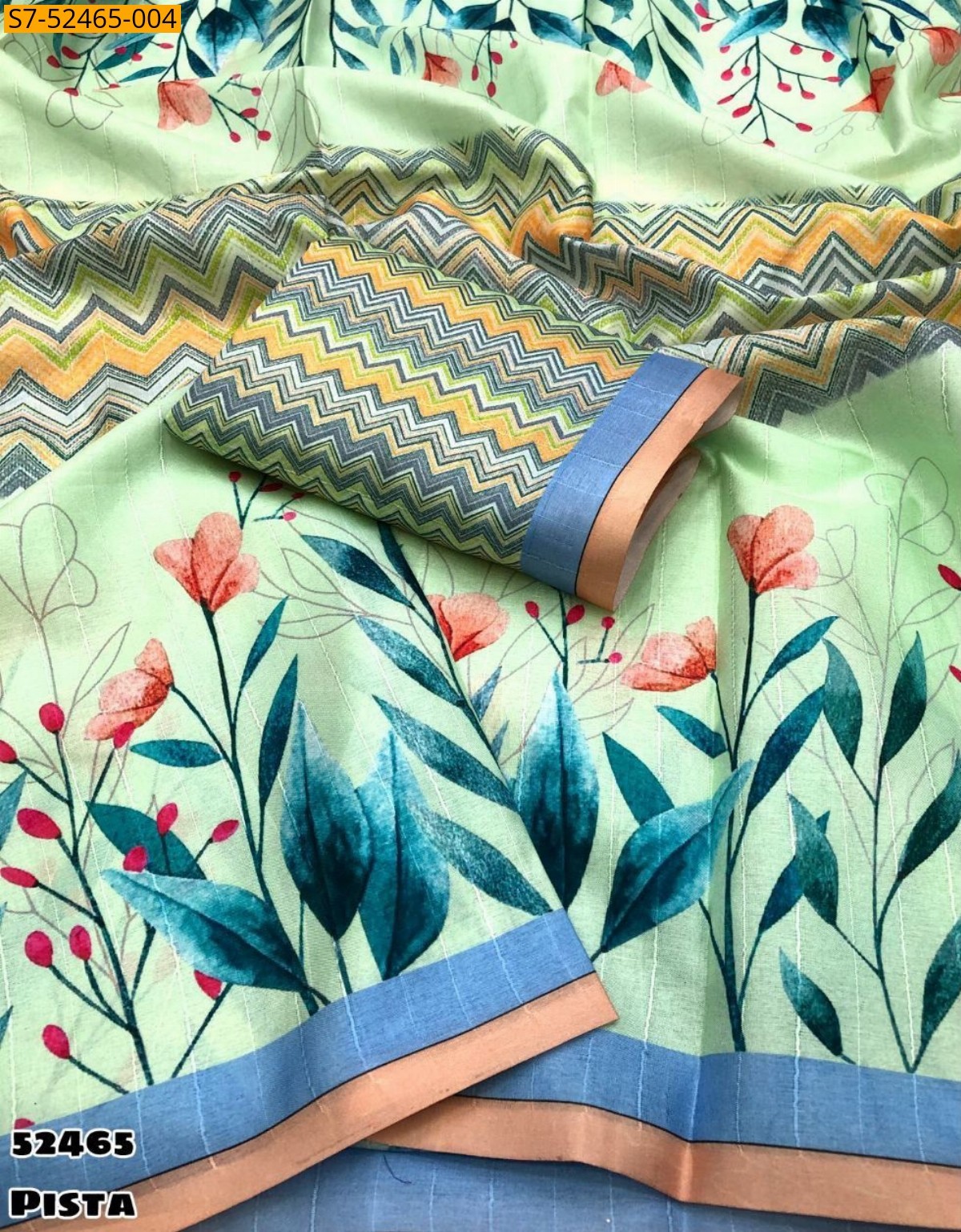 Pista Fancy Tussar silk Saree