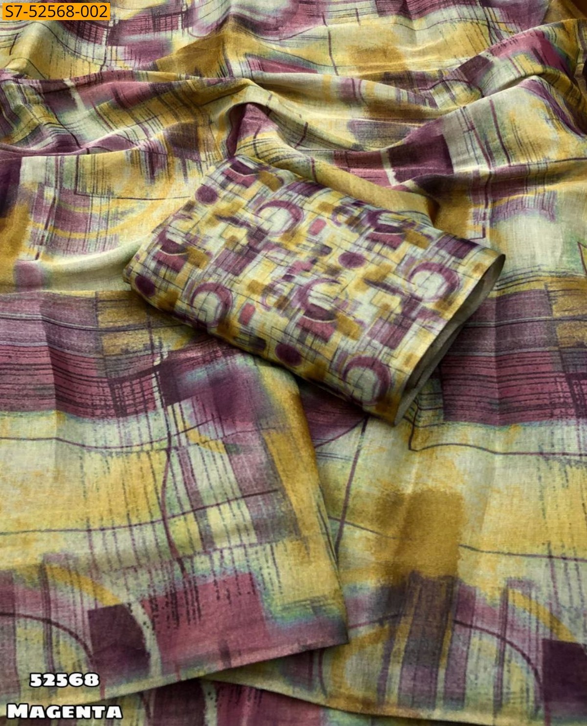Megenta Fancy Tissue silk saree 