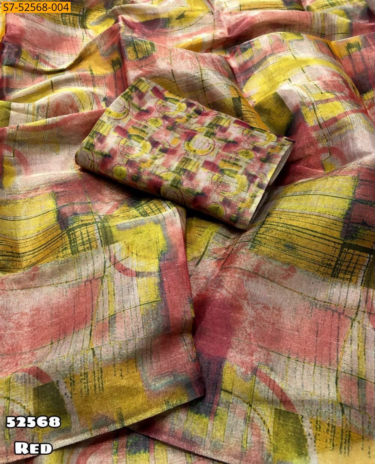 Red Fancy Tissue silk saree 