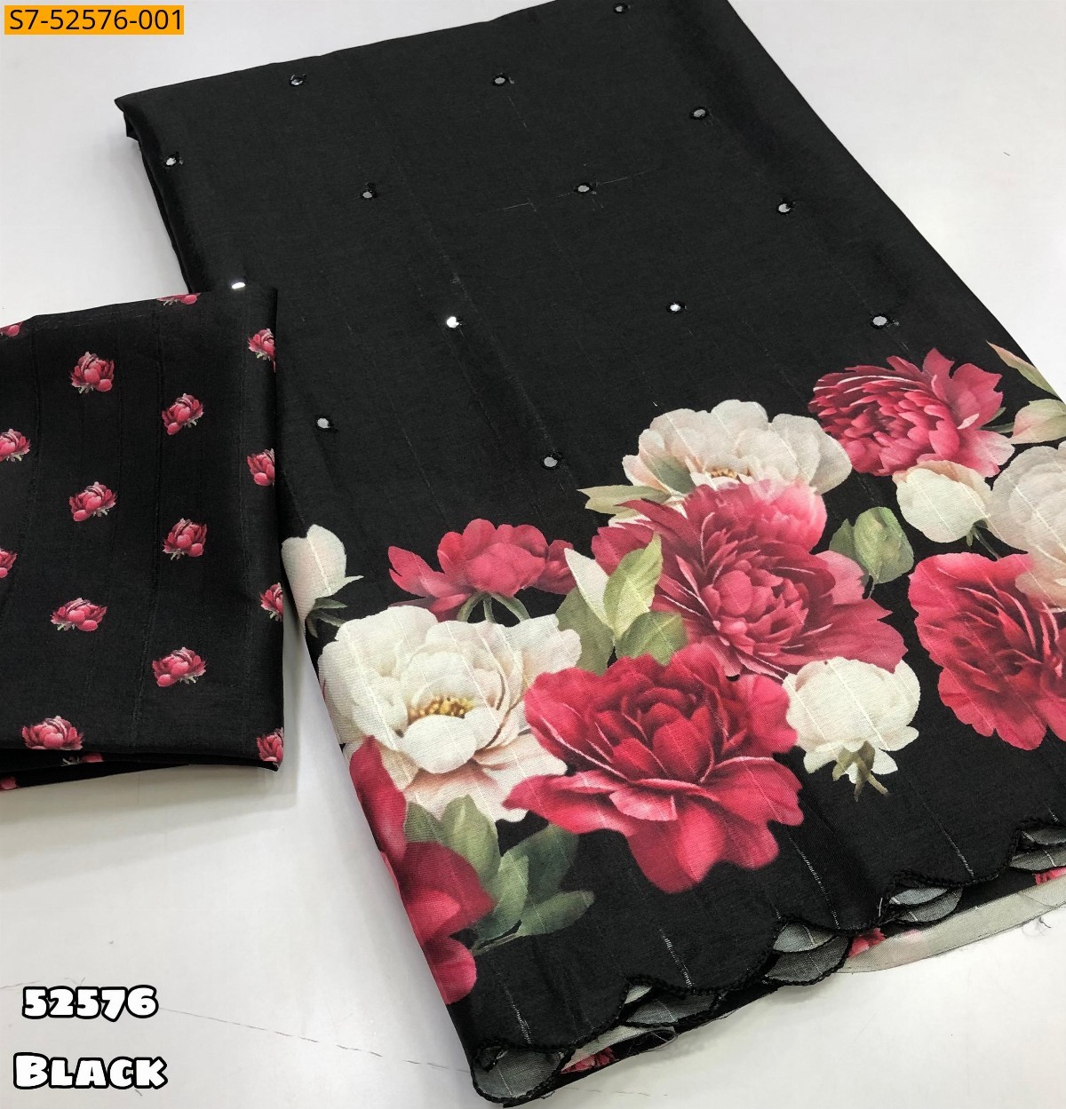 Black Fancy Tussar silk sarees 