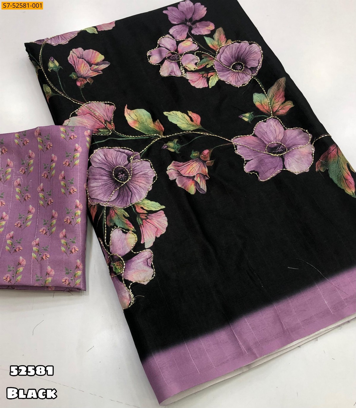 Black Fancy Tussar silk sarees