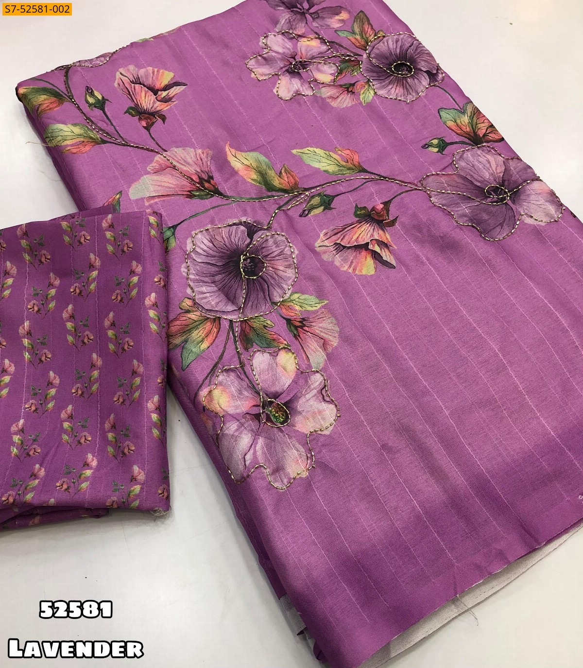 Lavender Fancy Tussar silk sarees