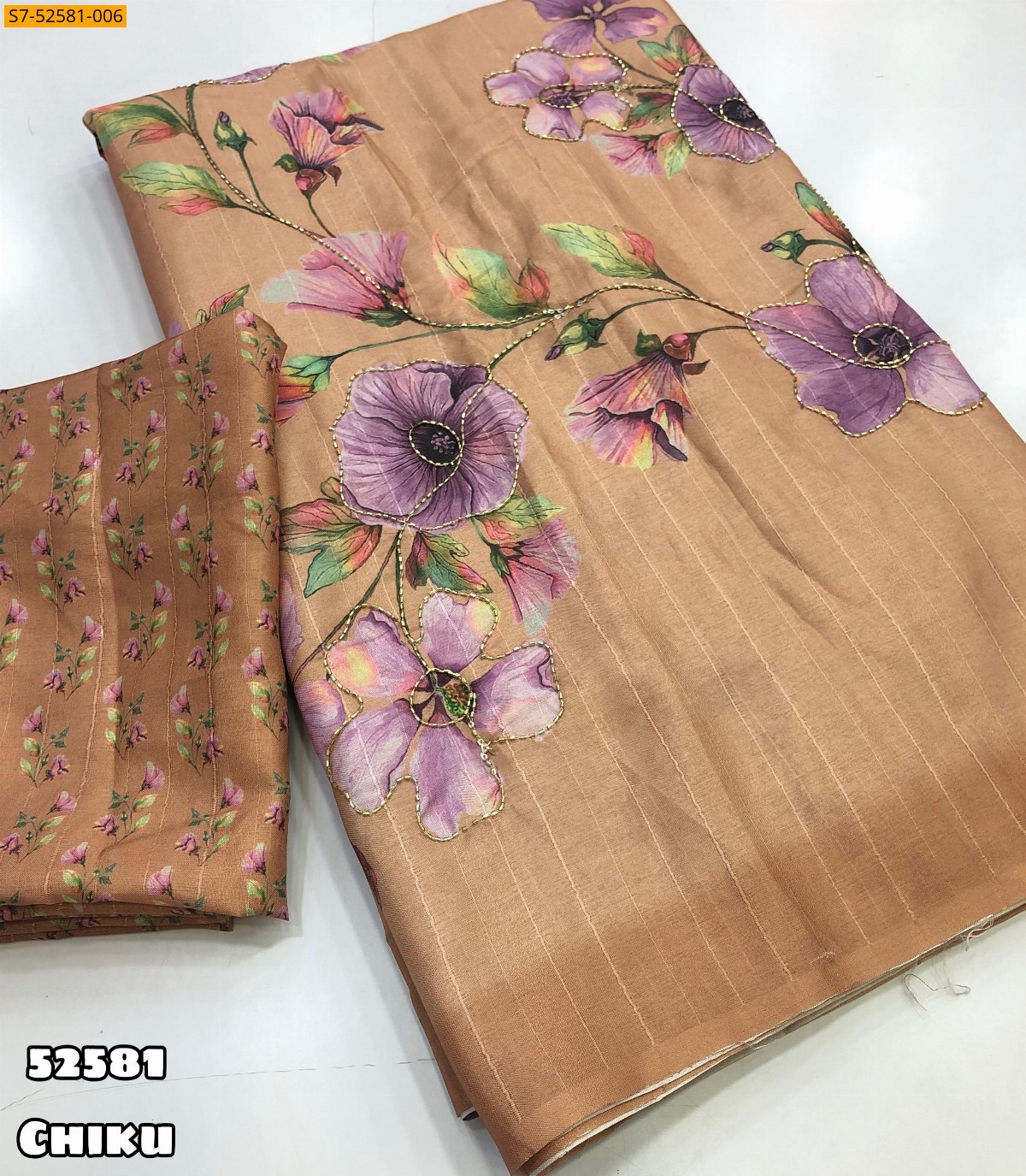 Brown Fancy Tussar silk sarees