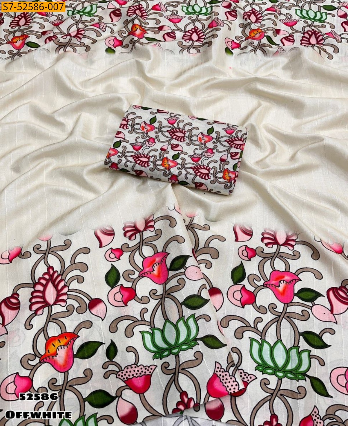 Half White Fancy tussar silk sarees 