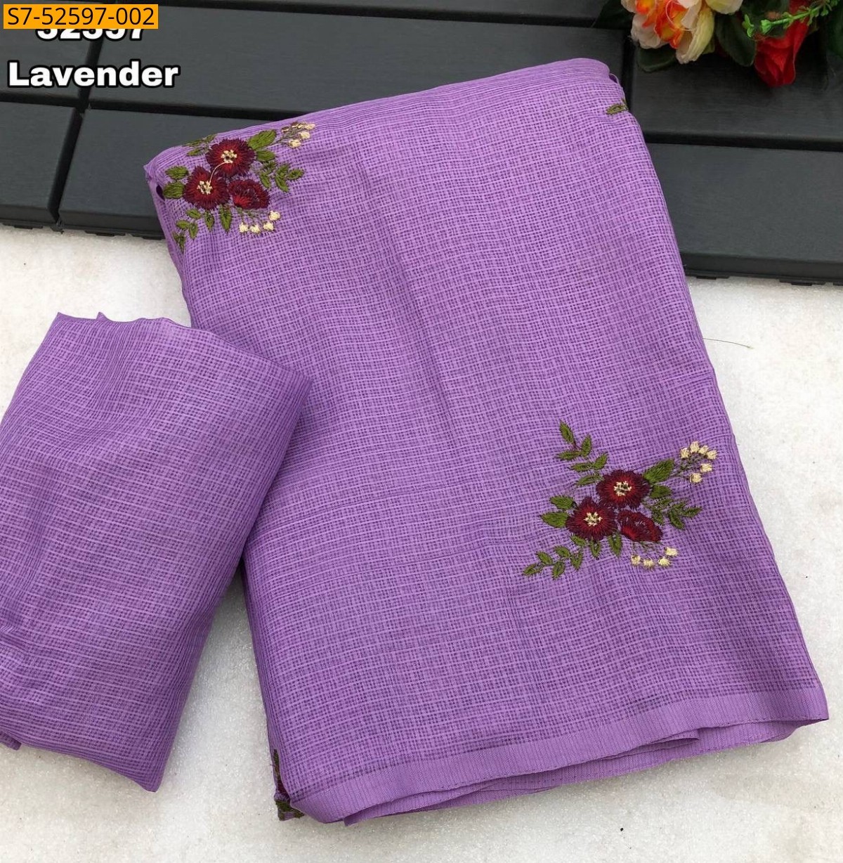 Lavender Fancy soft kota sarees 