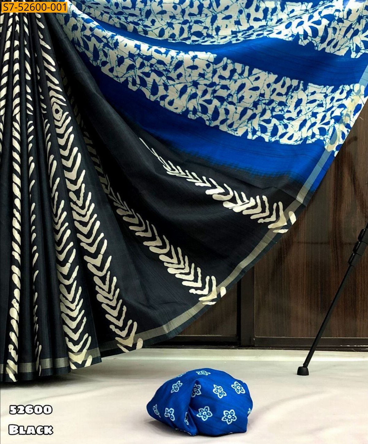 Black Fancy ikkat silk saree 