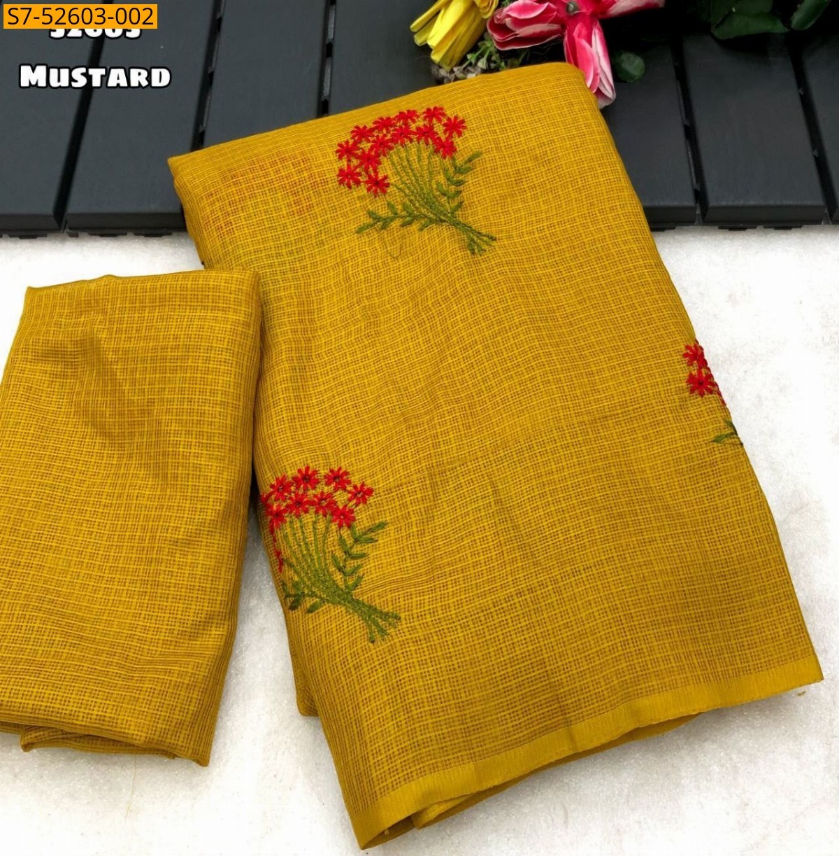 Mustard Fancy kota tussar silk sarees