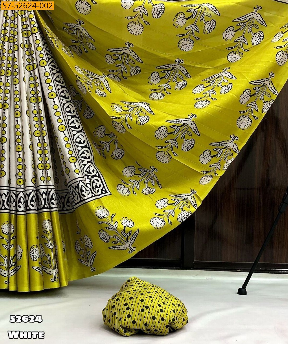 White Fancy tussar silk saree