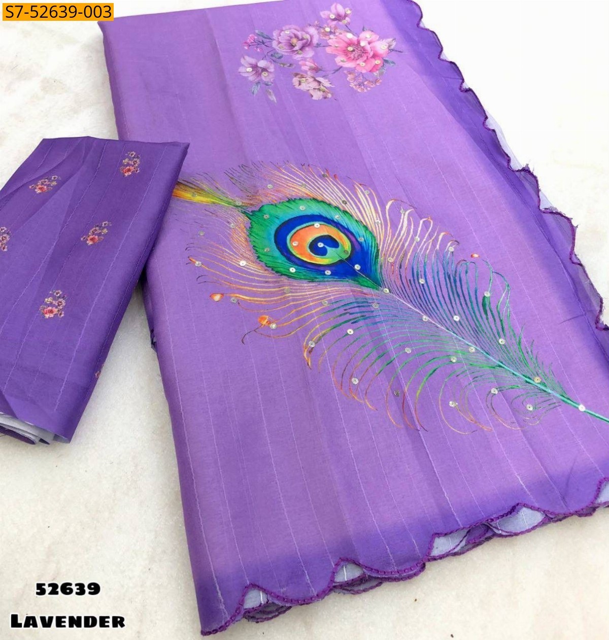 Lavedaer Fancy Tussar silk Saree