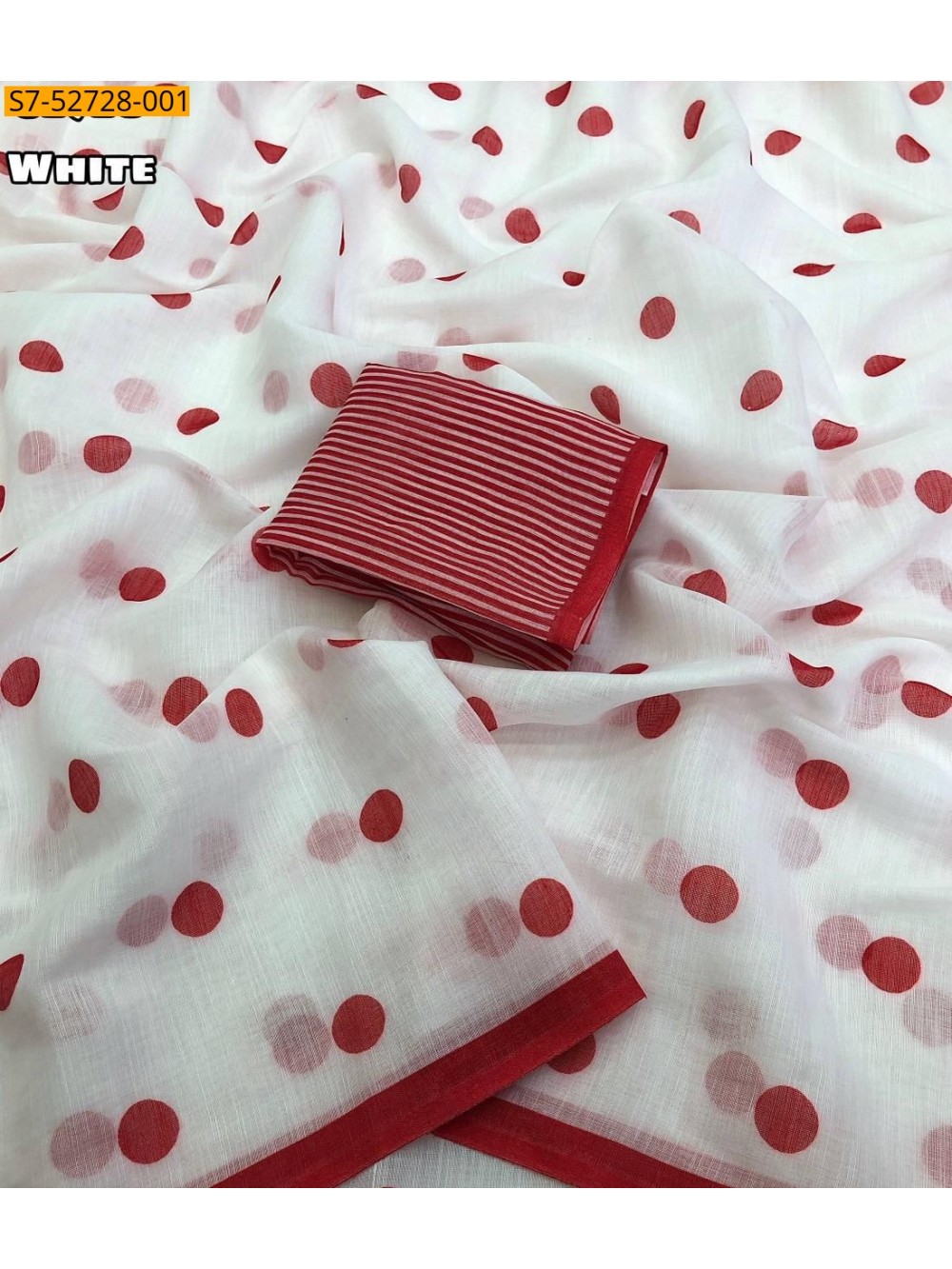 Fancy Soft linen  printed saree