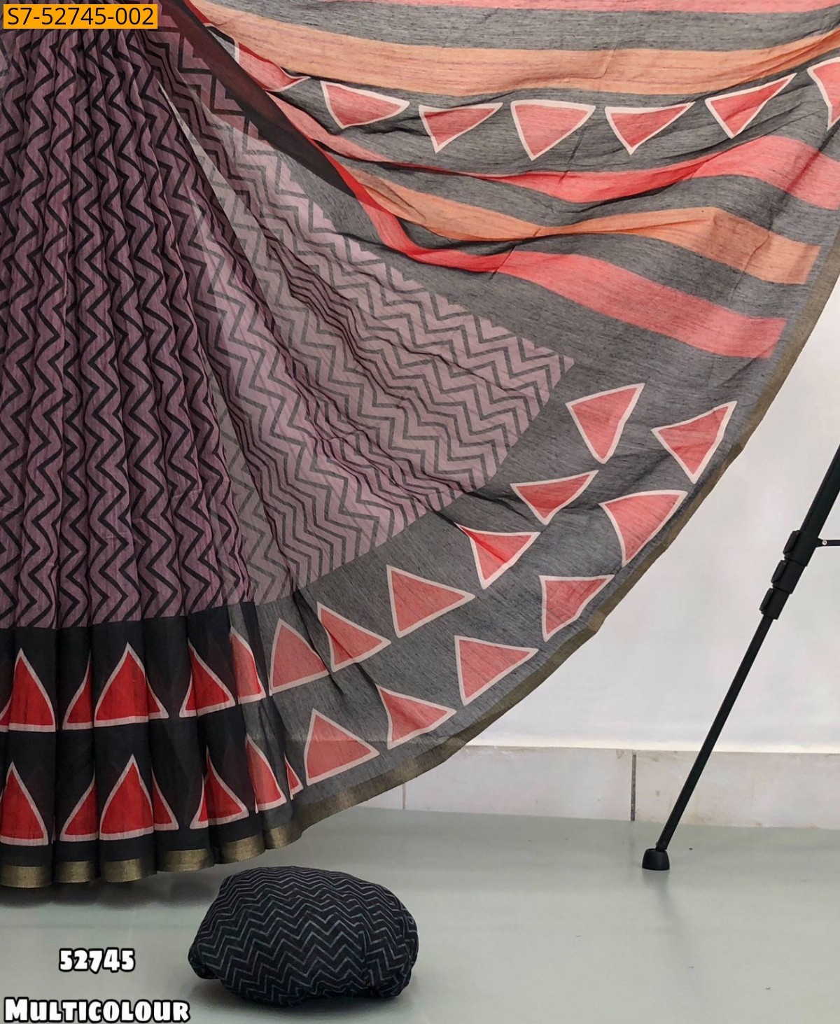 Multi colour Soft Chanderi Printed Sarees 