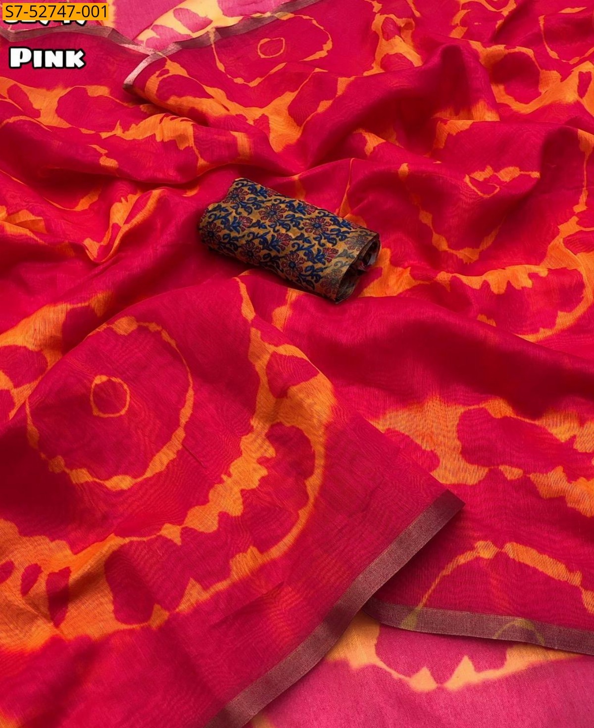 Pink Fancy Soft Chanderi sarees