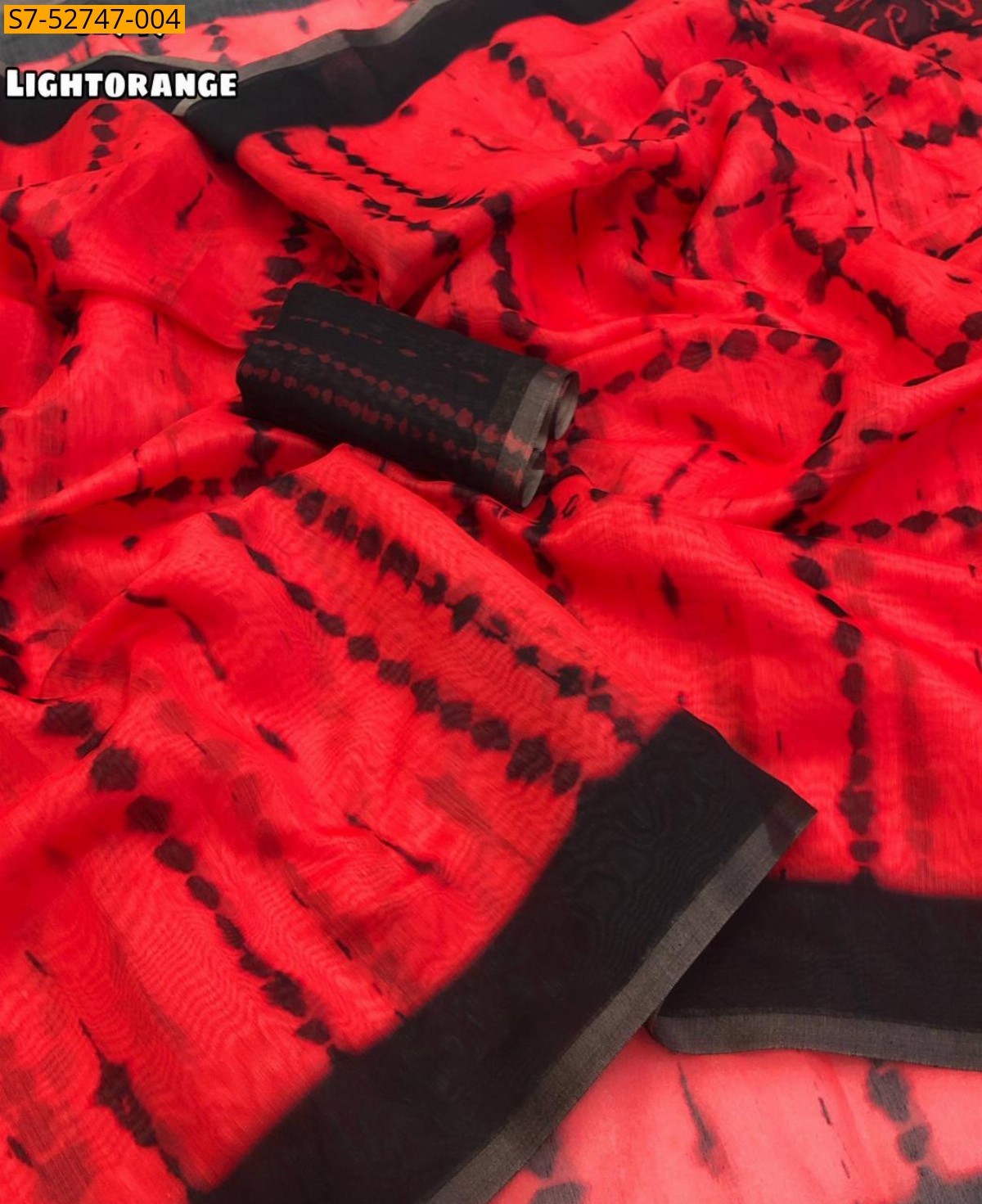 Light Orange Fancy Soft Chanderi sarees