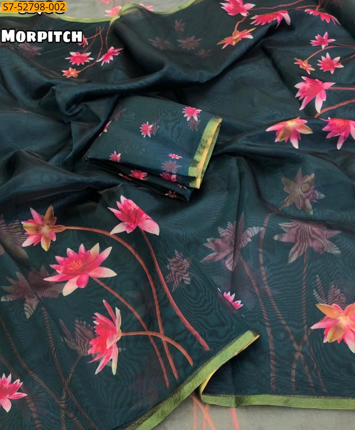 Organza digital printed saree - Morpitch