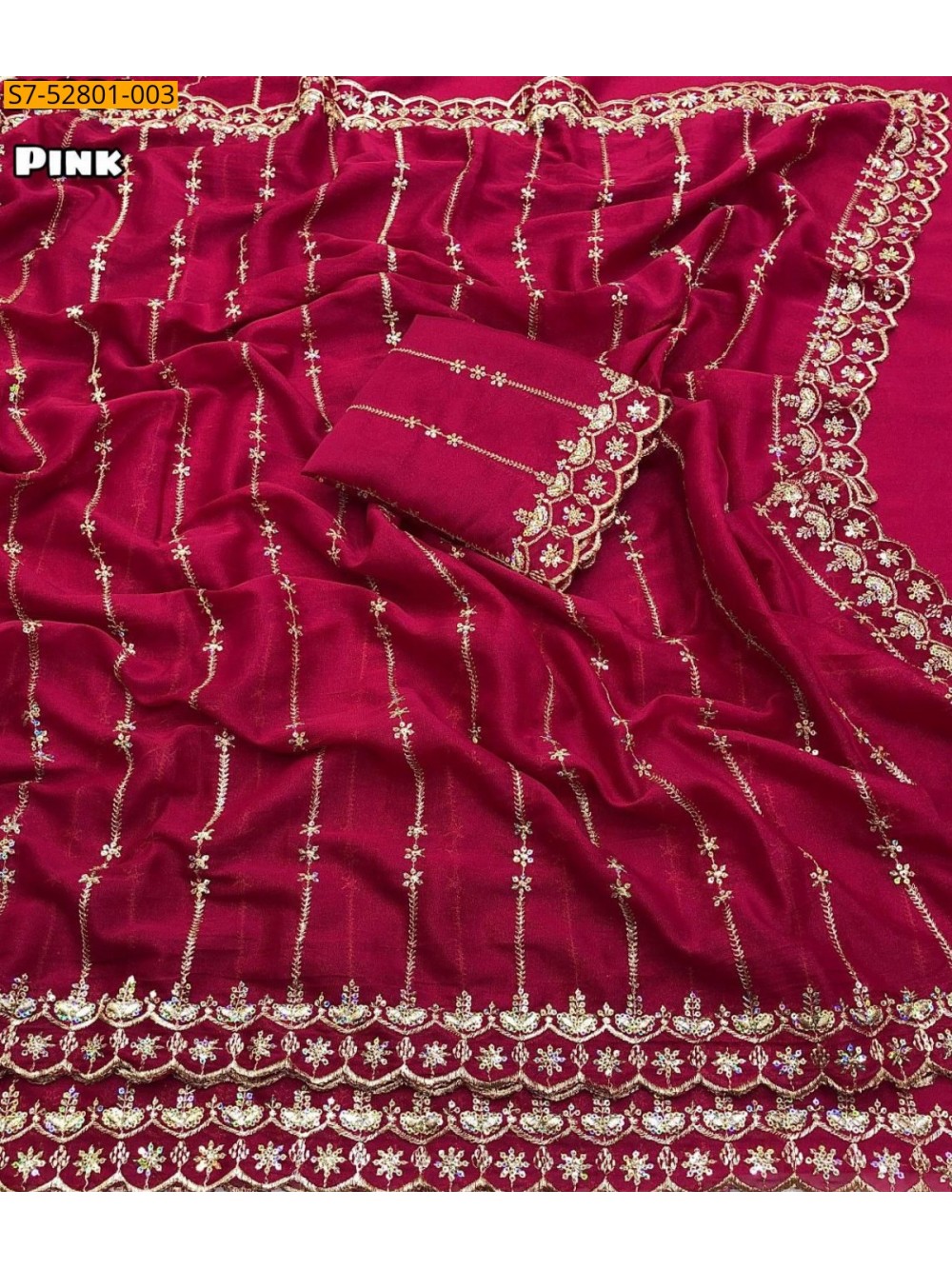 Star georgette embroidery saree