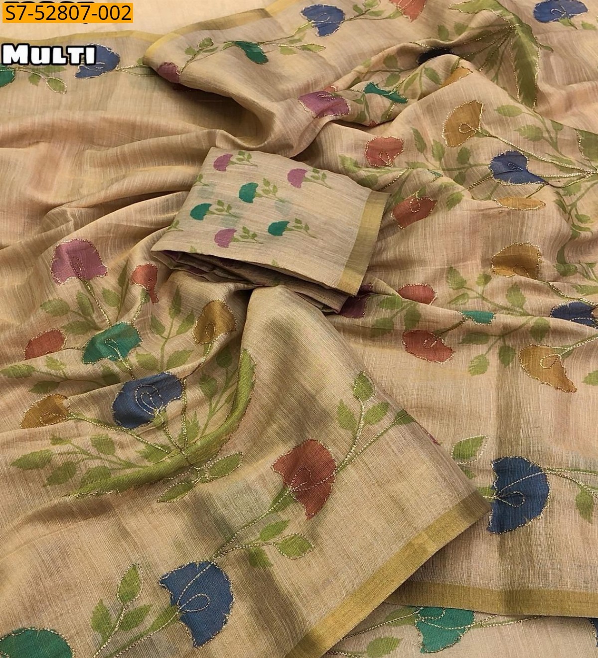 Multi Color Erode tissue silk digital print saree