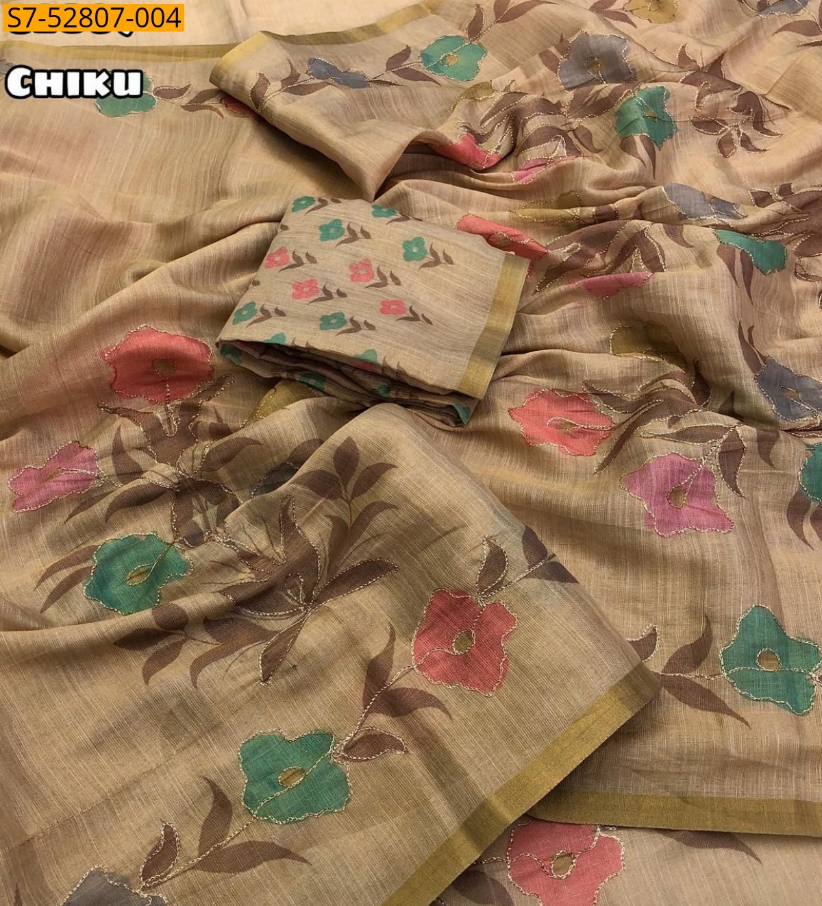 Chiku Erode tissue silk digital print saree