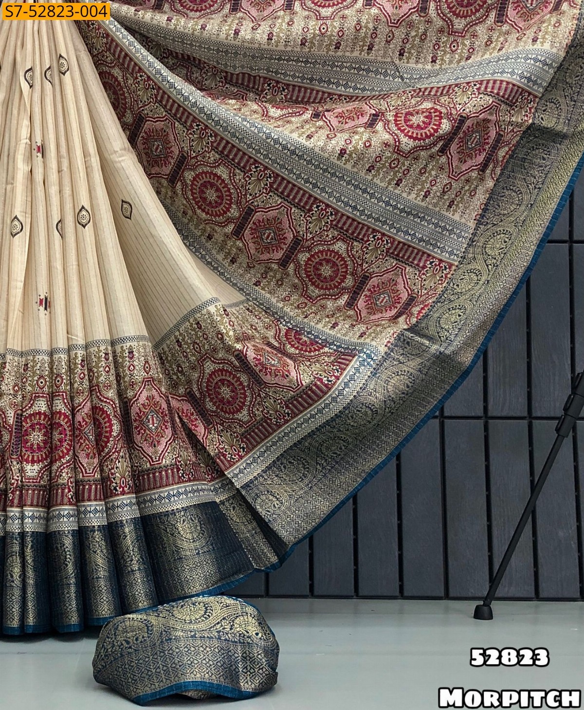 Morpitch Fancy Dola silk printed Sarees