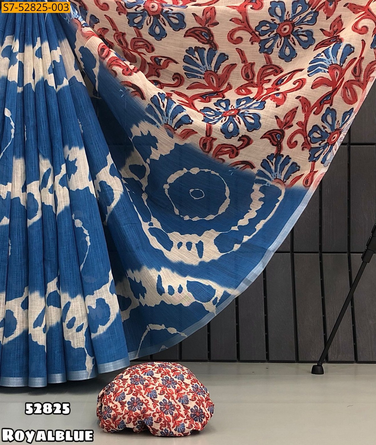 Royal Blue Fancy Soft linen sarees