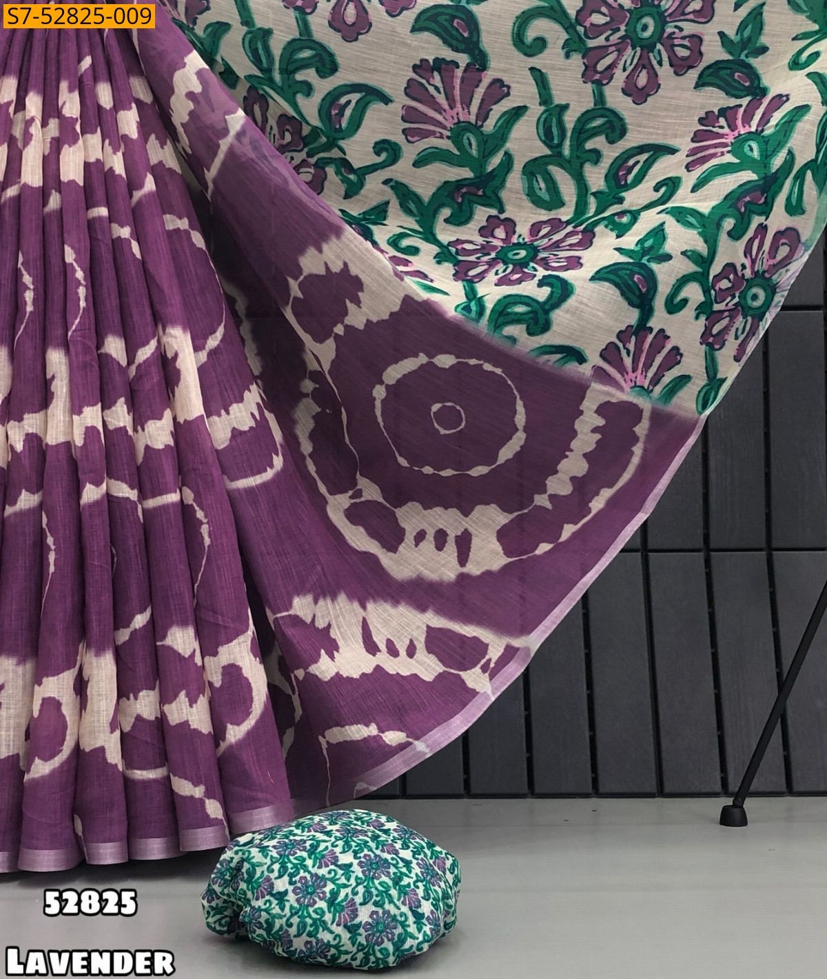 Lavender Fancy Soft linen sarees