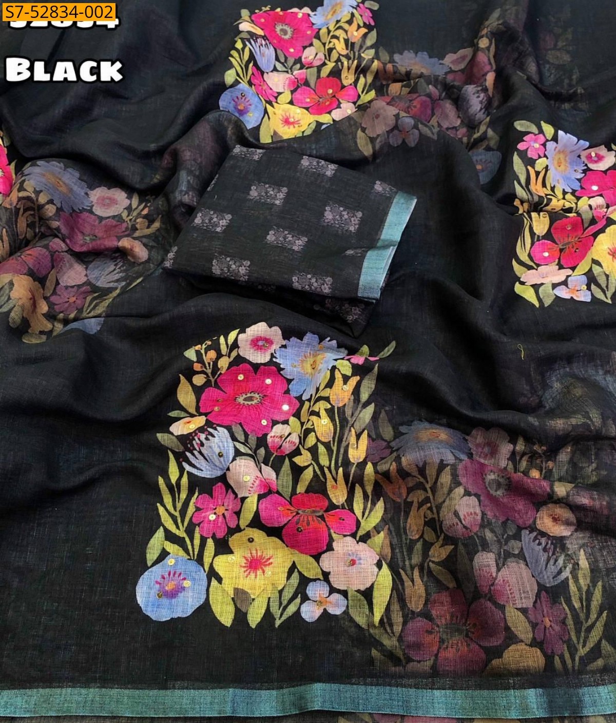 Linen Printed sarees