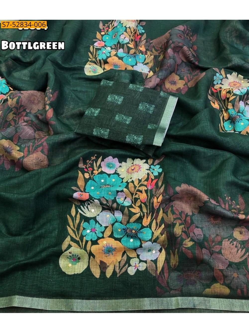 Linen Printed sarees