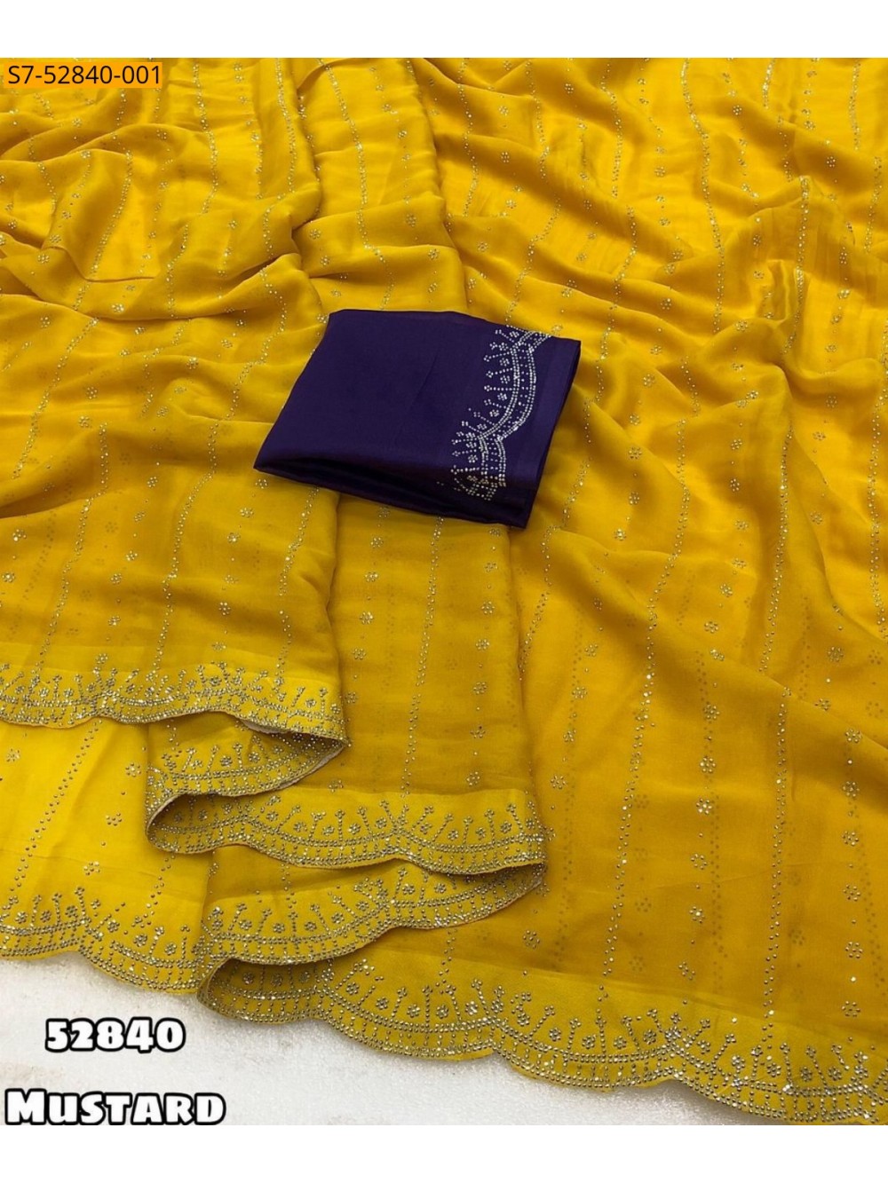 Star Georgette Siroski Work Saree