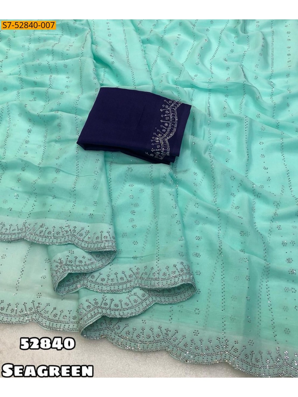 Star Georgette Siroski Work Saree