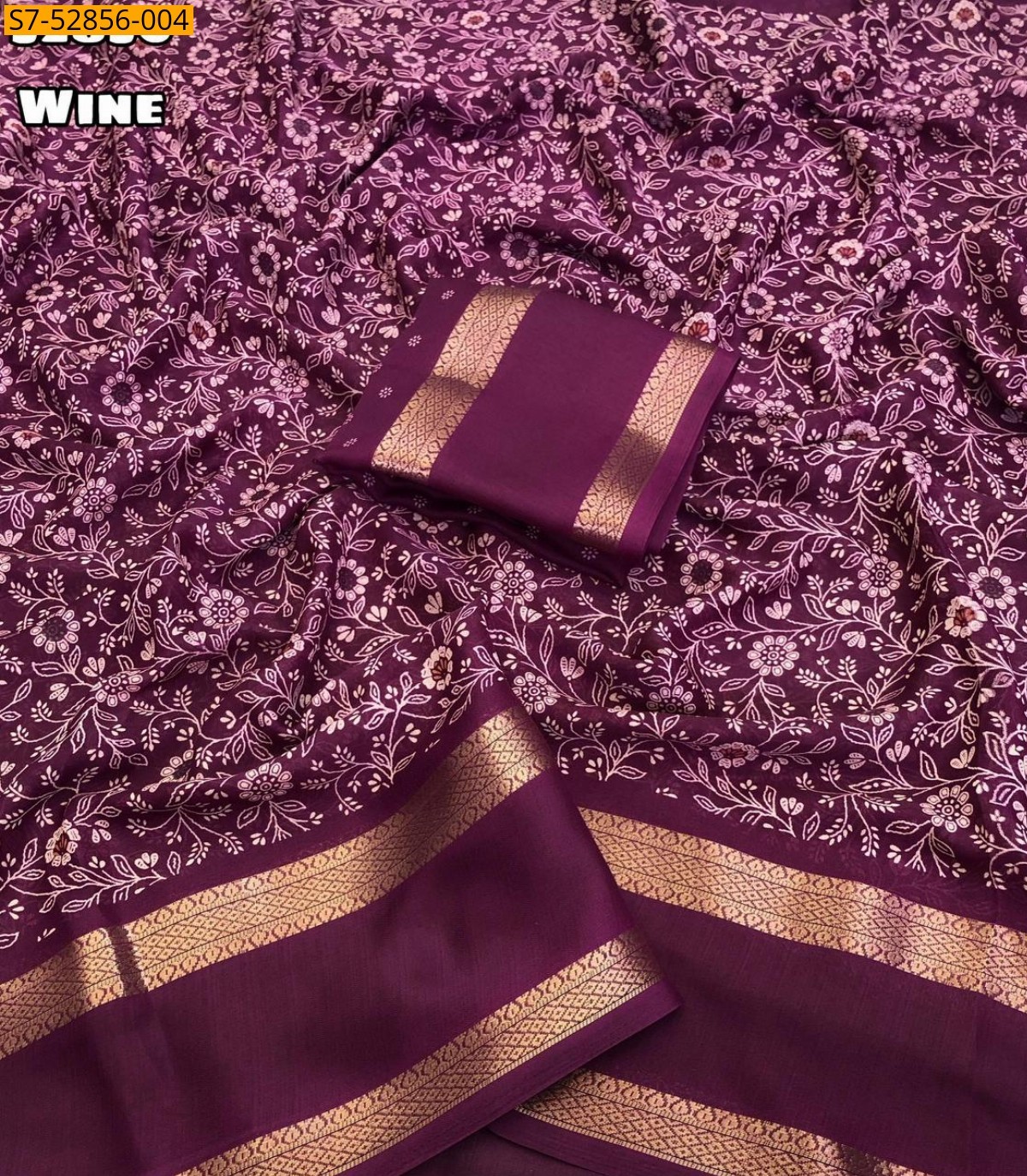 Fancy moss chiffon printed sarees