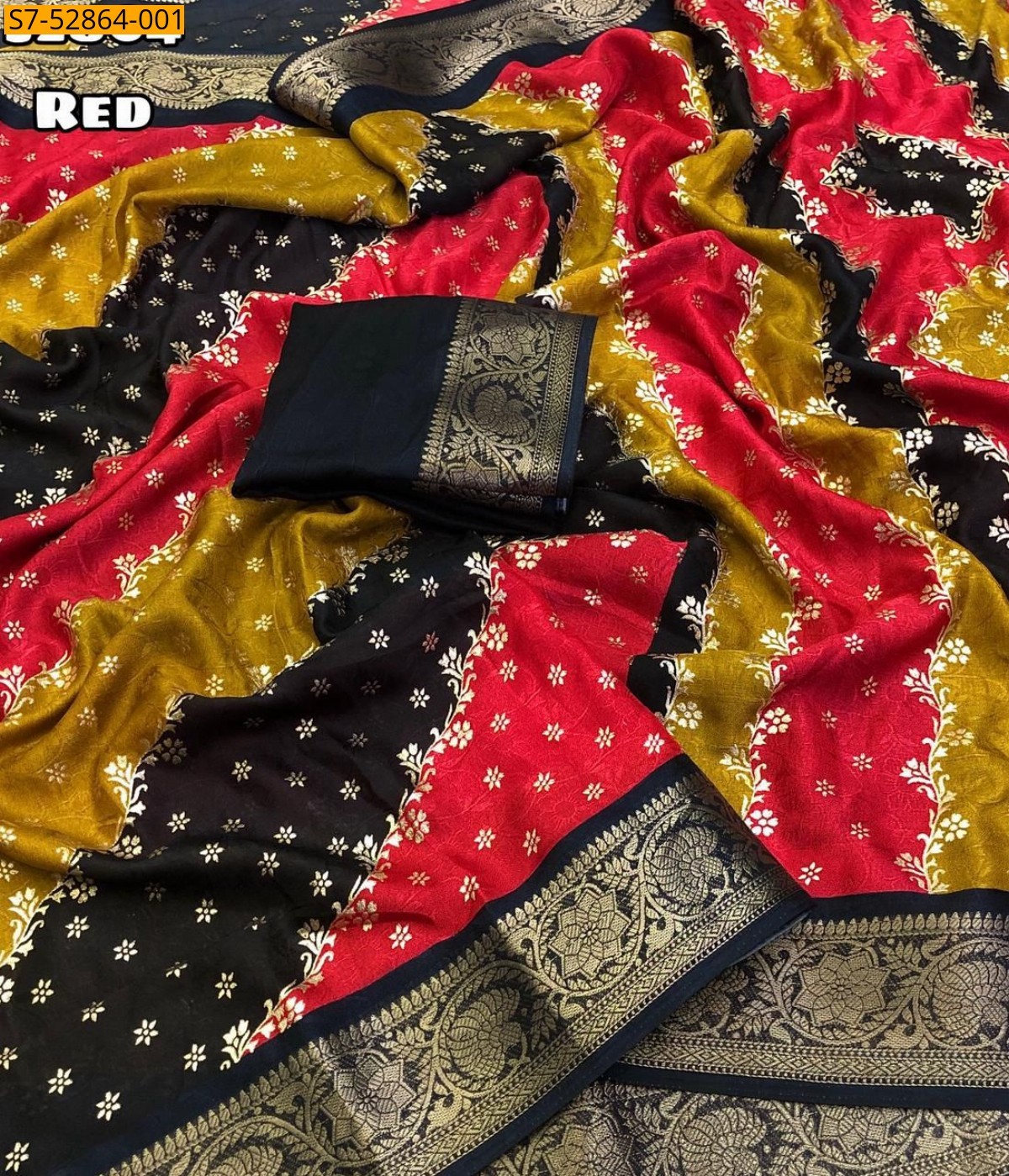 Red Soft Dola Marsh Mello Sarees