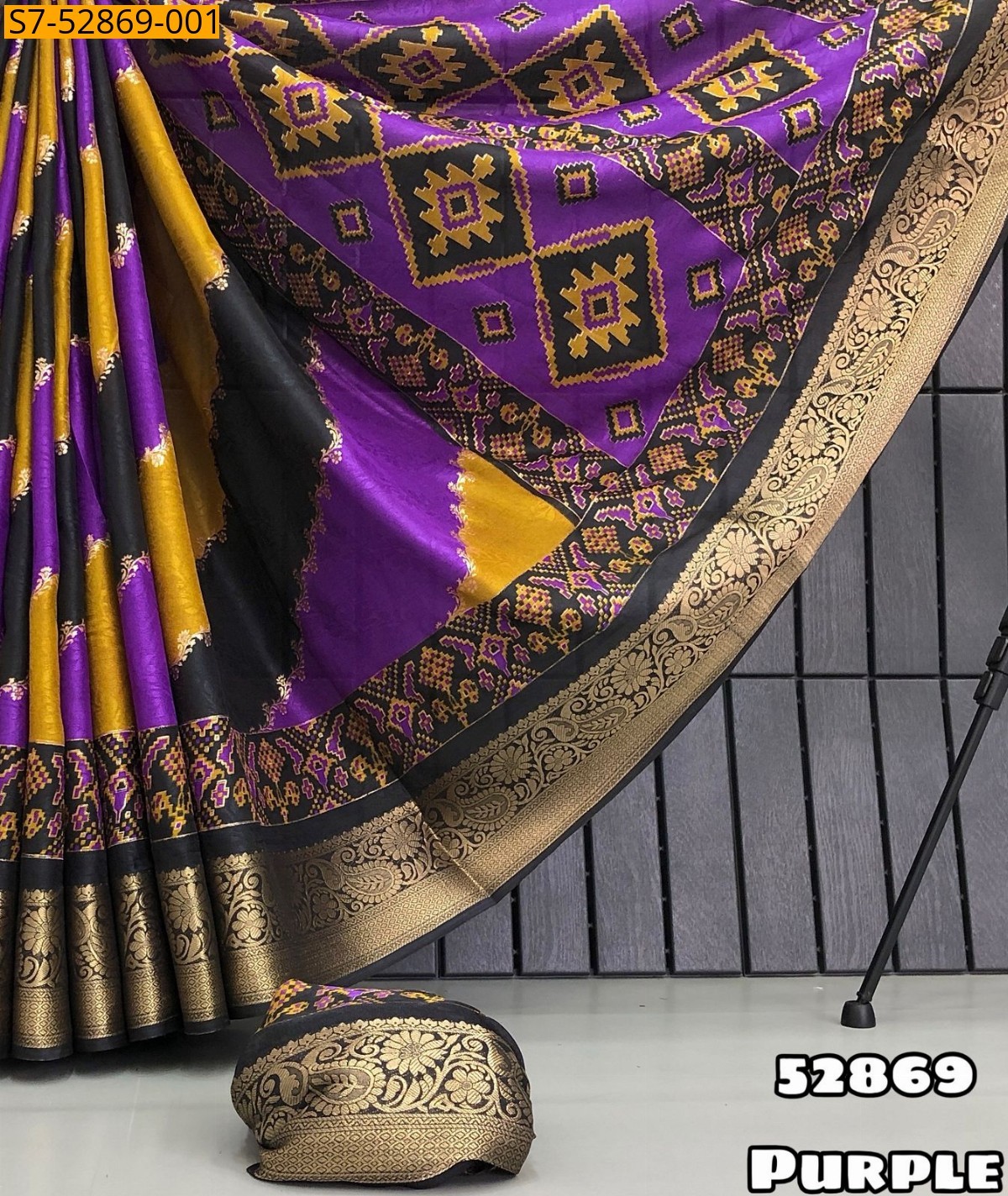 Purple Soft Dola Massmello Saree