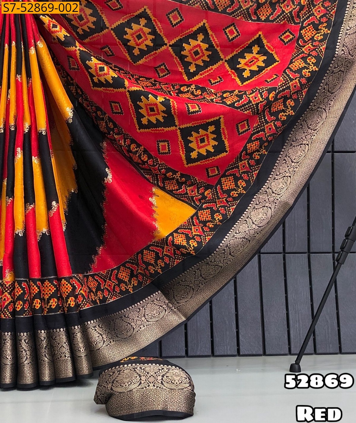 Red Soft Dola Massmello Saree