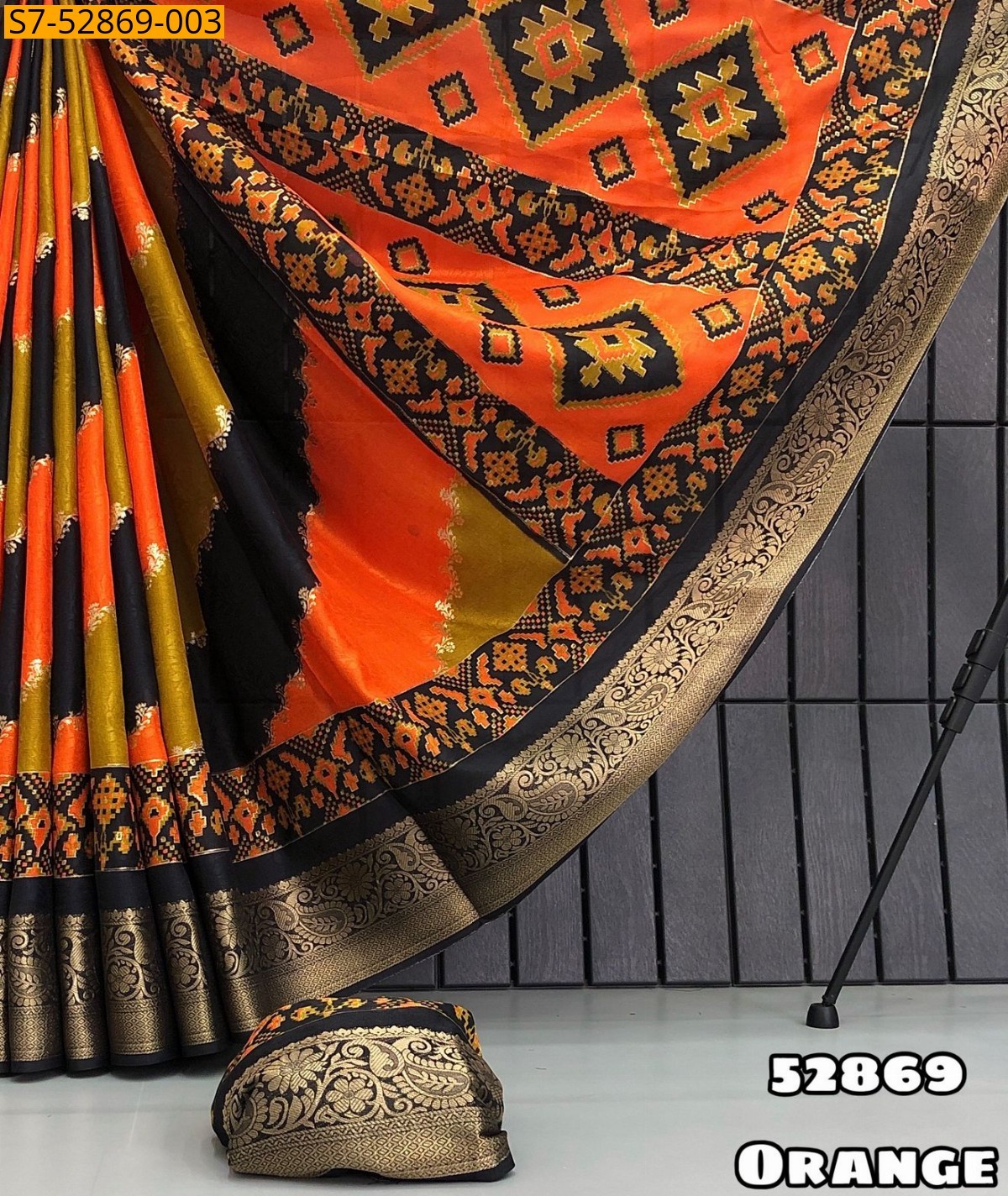 Orange Soft Dola Massmello Saree