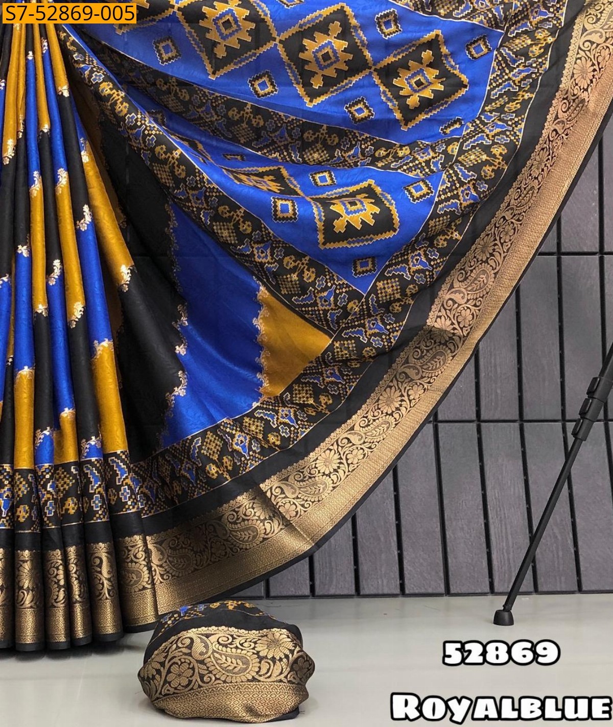 Royal Blue Soft Dola Massmello Saree