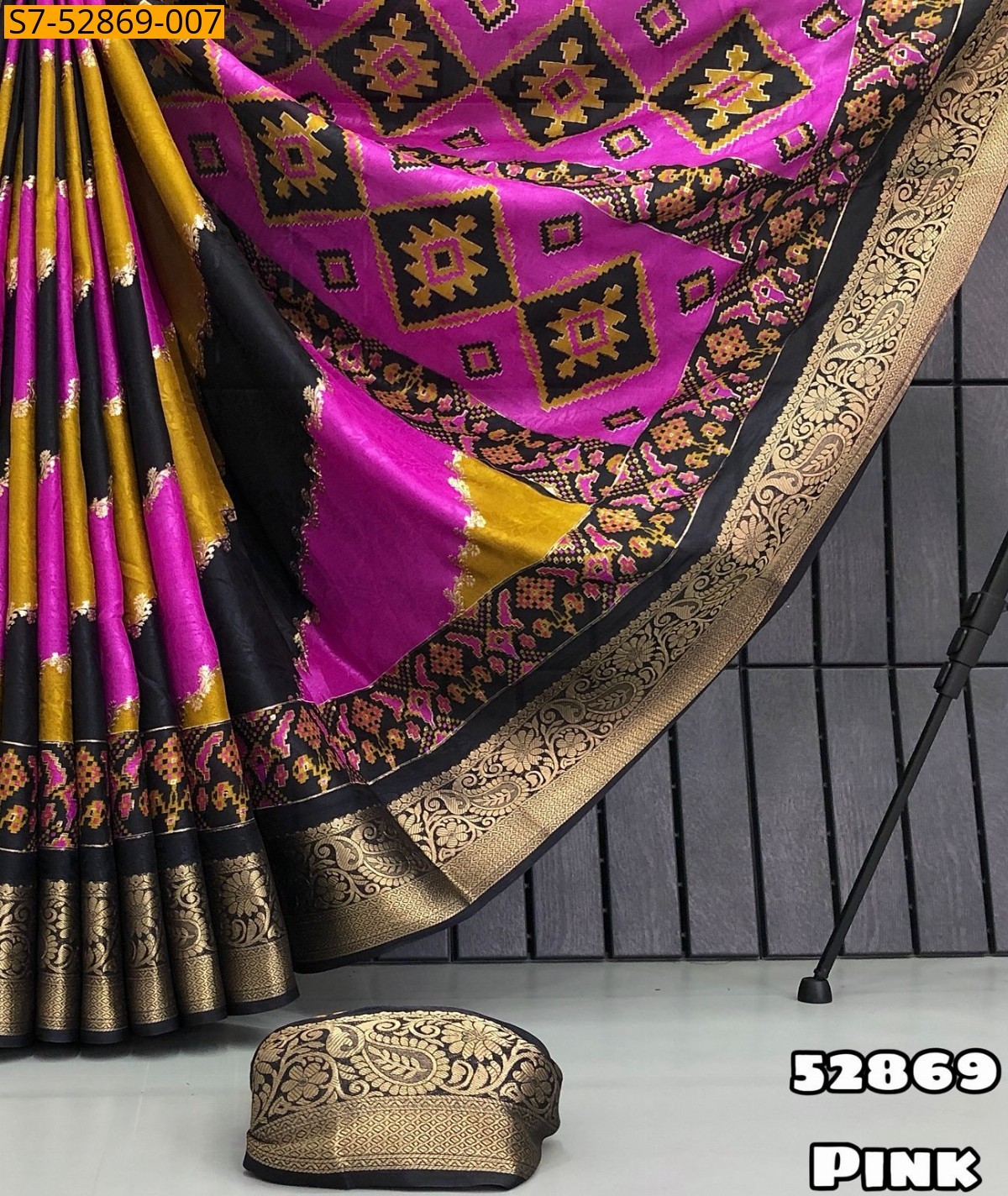 Pink Soft Dola Massmello Saree