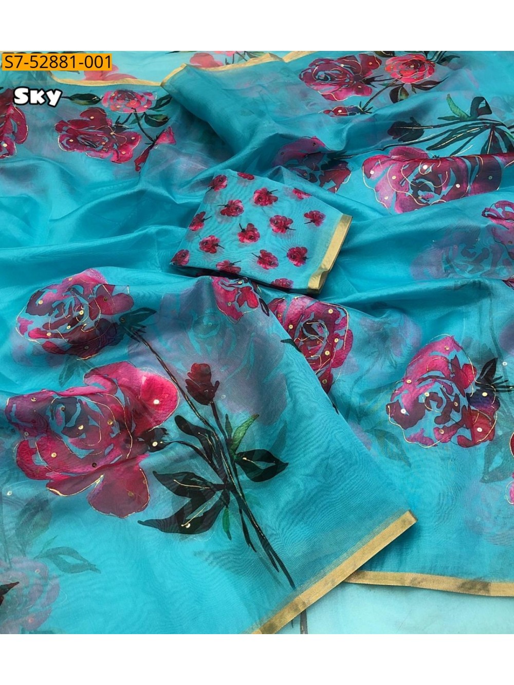 Fancy Organza Printed saree