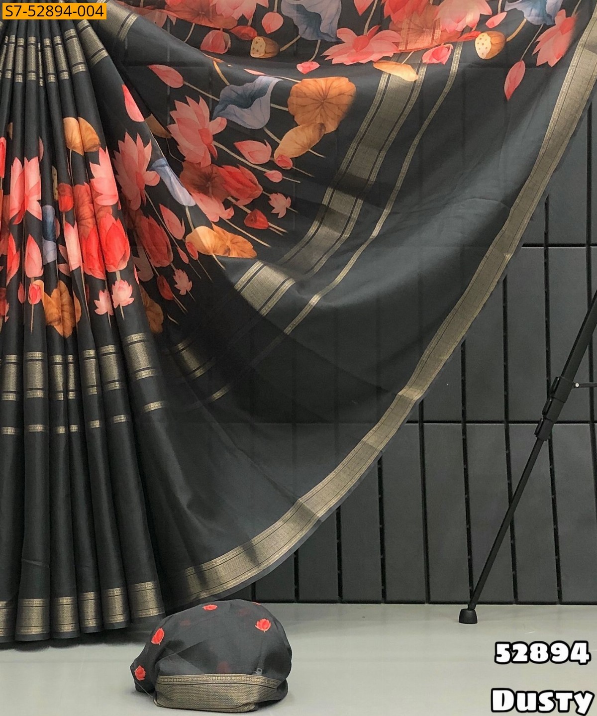 Dusty Fancy Dola Mysore Silk Saree