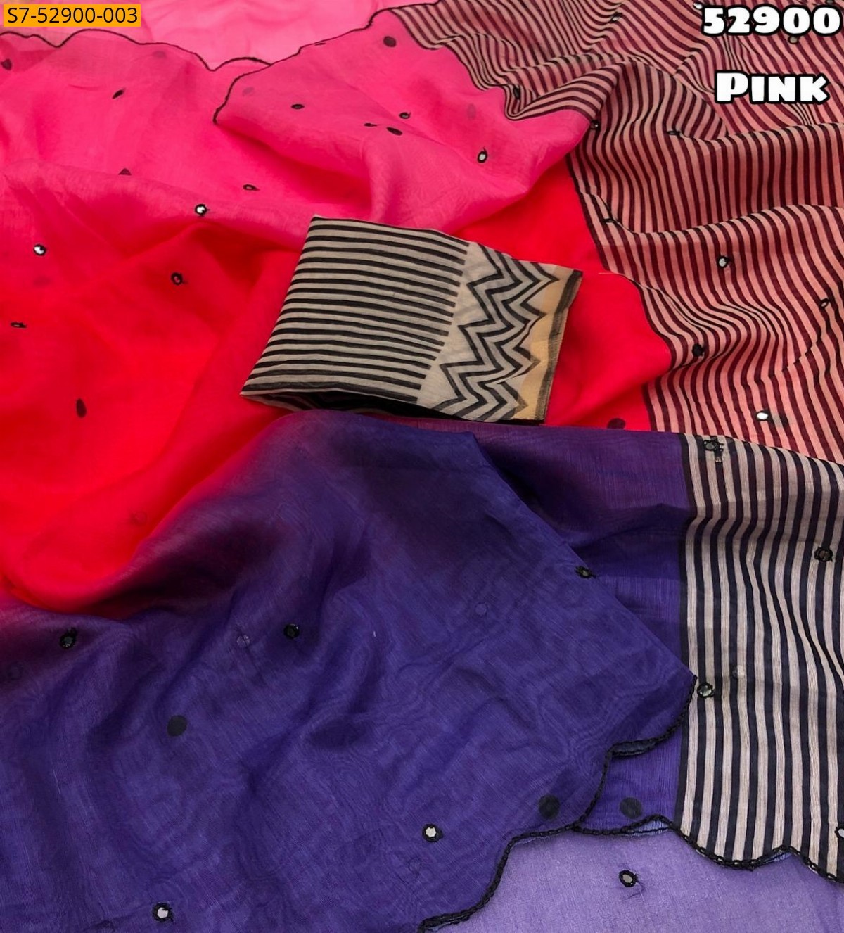 Pink Soft Chanderi cotton Saree