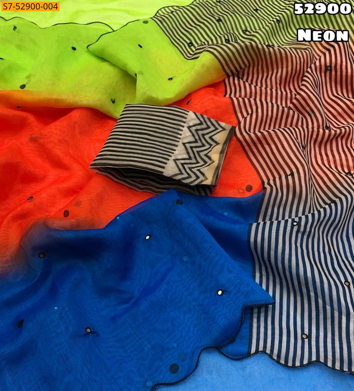 Neon Soft Chanderi cotton Saree