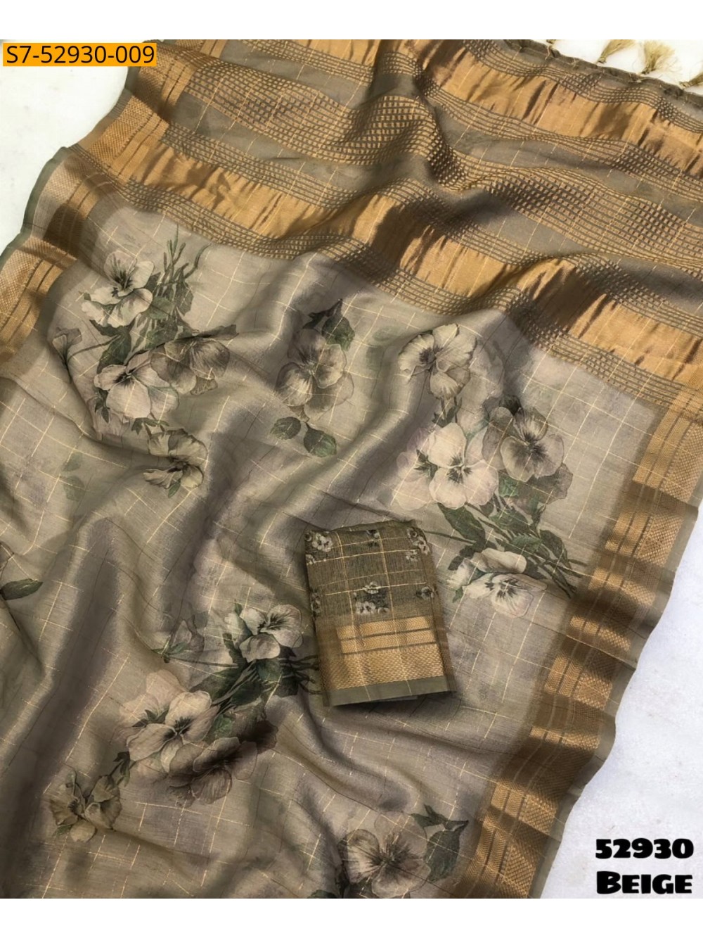 Fancy Tissue silk Saree