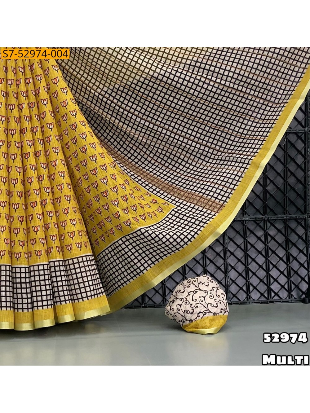 Fancy Soft lenin Saree