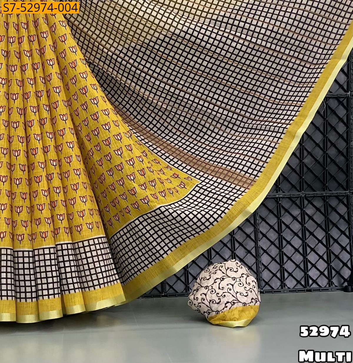 Multi Fancy Soft lenin Saree