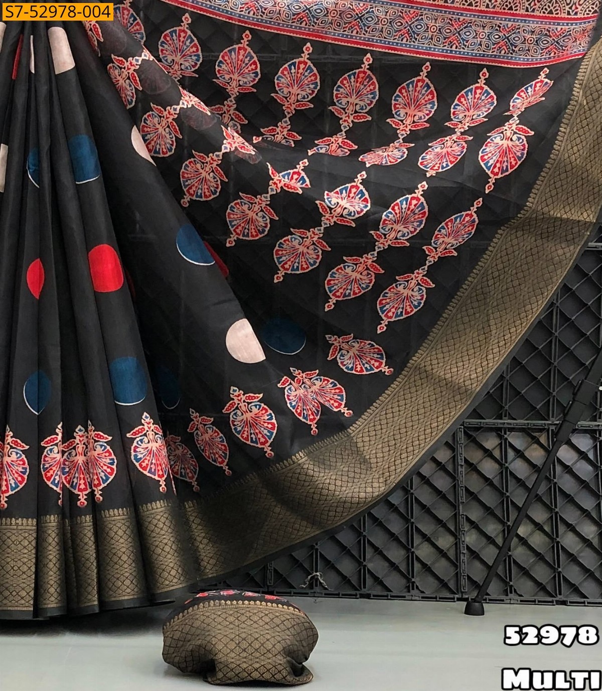 Multi Color Fancy Dola Silk  Saree