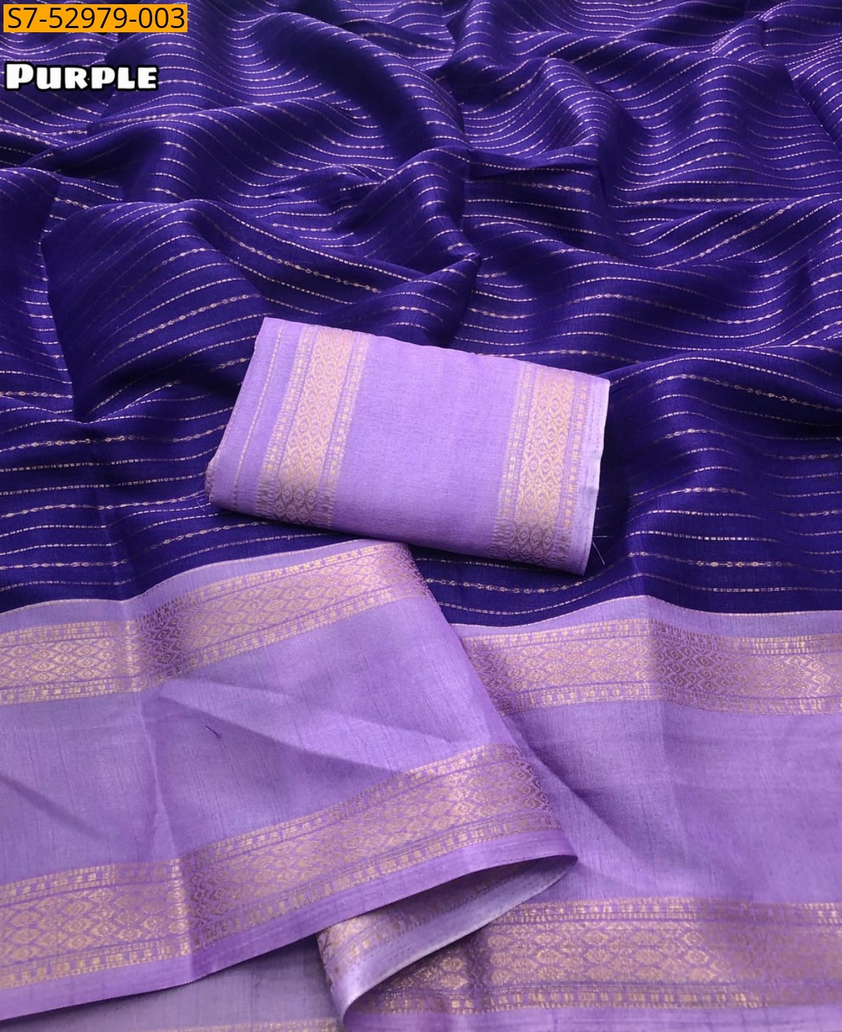 Purple Fancy Moss Chiffon Saree