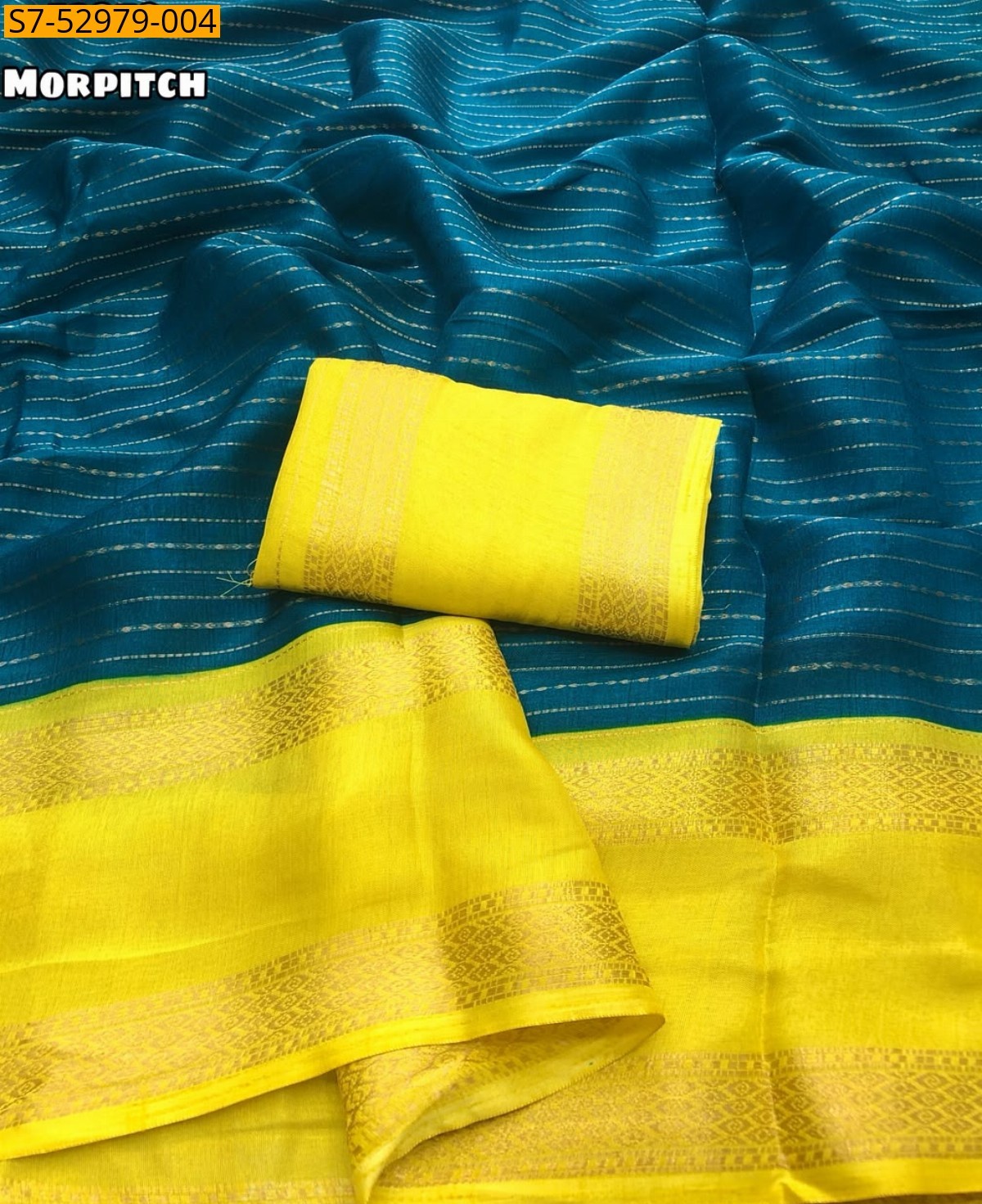 Morpitch Fancy Moss Chiffon Saree