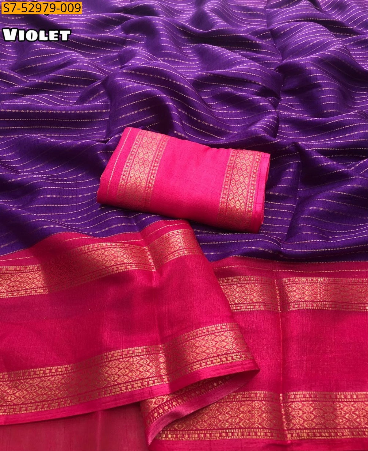 Violet Fancy Moss Chiffon Saree