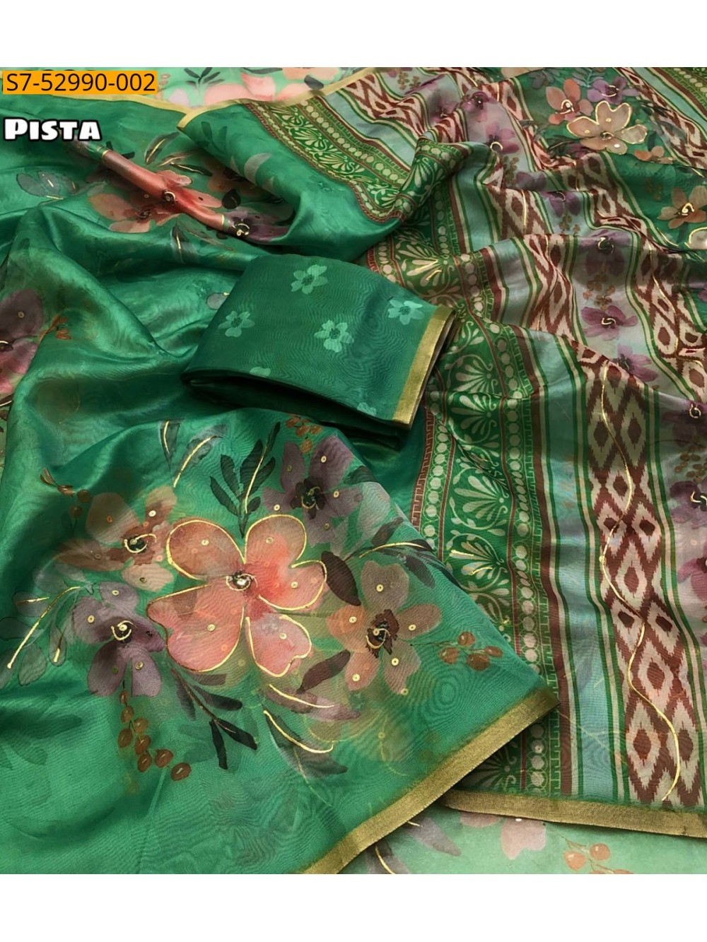 Fancy Organza Silk Saree